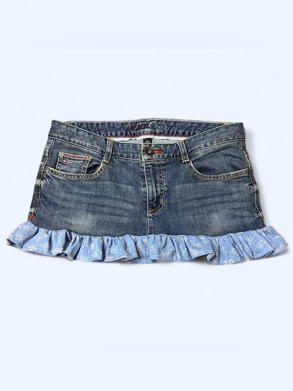 Y2K Floral Ruffle Mini Skirt by Tommy Hilfiger!